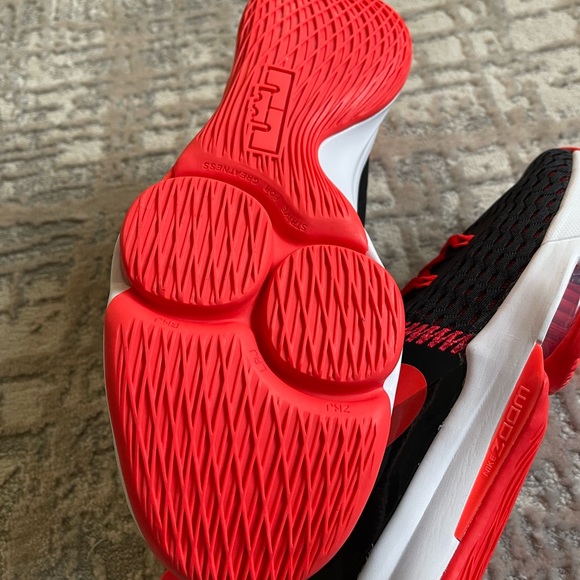 Nike Lebron Witness V 5 Bred 11.5 Black Red Crimson CQ9380 005 Shoe Sneaker Mens - Picture 4 of 10